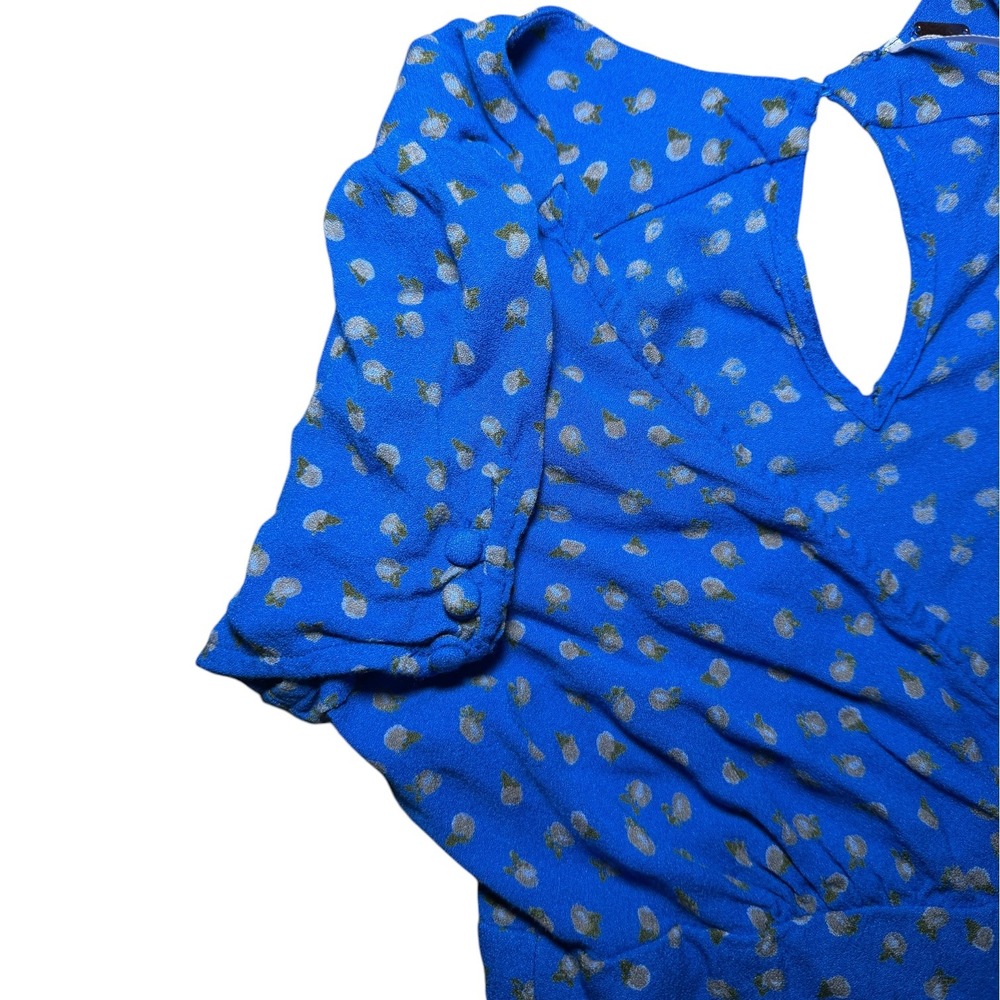 Free People Cobalt Blue Polka Dot Wide-Leg Jumpsuit - Picture 7 of 12